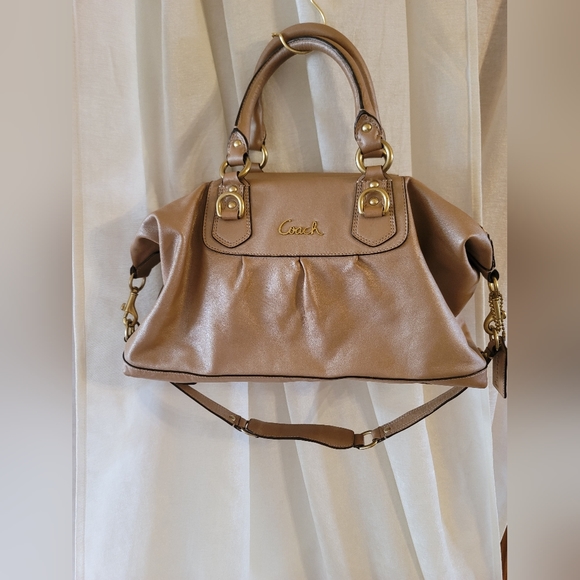 Coach Ashley Leather Ashley Satchel in Champagne - Picture 5 of 14